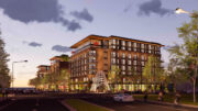 490 East Middlefield Road evening view, rendering by SDT Architects