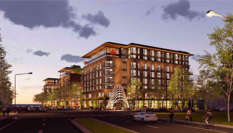 490 East Middlefield Road evening view, rendering by SDT Architects