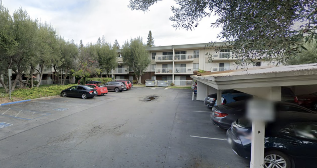 555 West Midfield Road Current Parking Area and Exisitng Buidlings, image via Google Street View