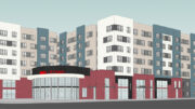 860 West San Carlos Street establishing view, rendering by Swenson
