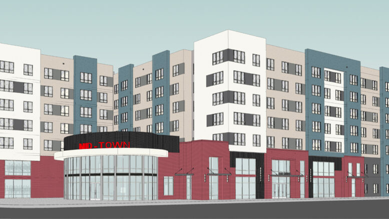 860 West San Carlos Street establishing view, rendering by Swenson