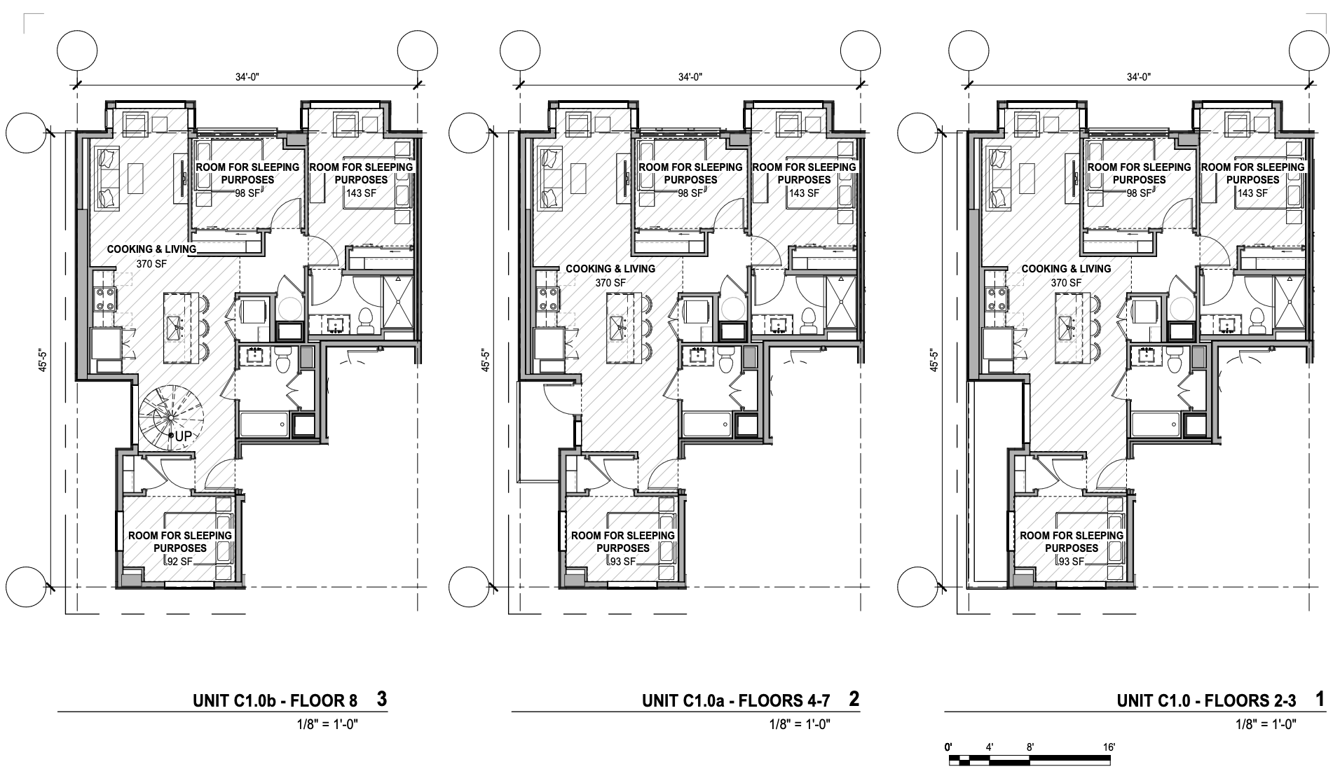 875 Sansome Street Sample 3-Bedroom Unit Plans, image by BDE