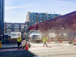 967 Mission Street construction activity occurring alongside street work, image by author