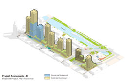 Caltrain San Francisco Railyards high-residential variant, illustration by Prologis