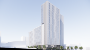 Channing-Bowdich Student Housing Building Rendering, image by SOM