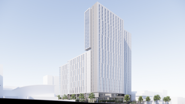 Channing-Bowdich Student Housing Building Rendering, image by SOM