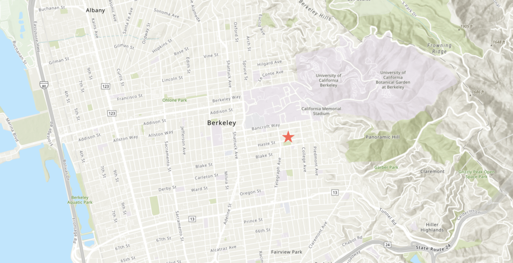 Channing-Bowdich Student Housing Site Location, image via ArcGIS Online