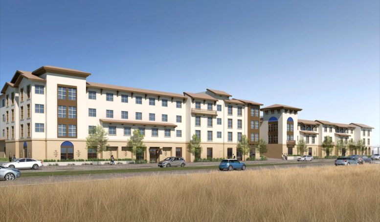 Lazuli Landing establishing view, rendering by BDE Architecture