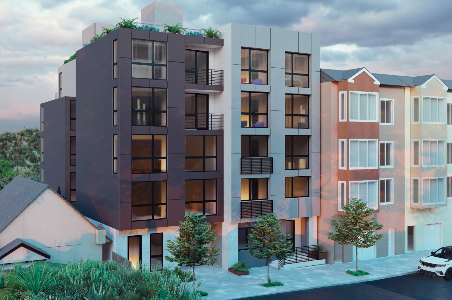 Outdated 1055 Texas Street apartments, rendering by RdK Consulting