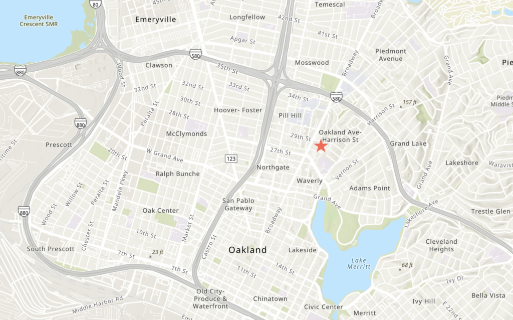 111 Fairmount Avenue Site Location, image via ArcGIS Online