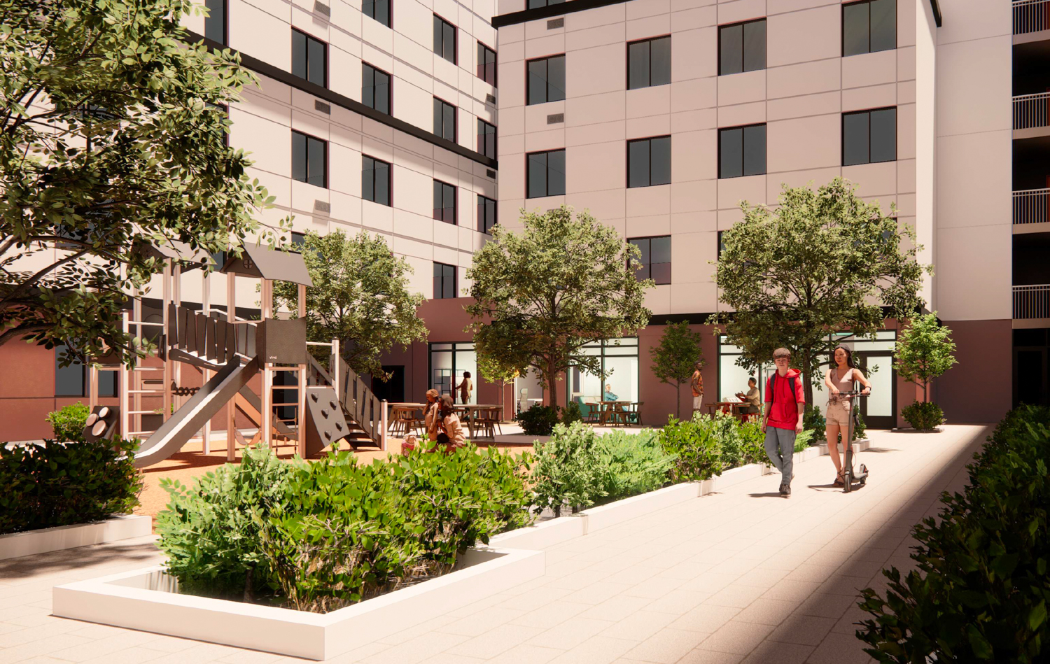 1171 Sonora Court residential amenity space, rendering by Studio T Square