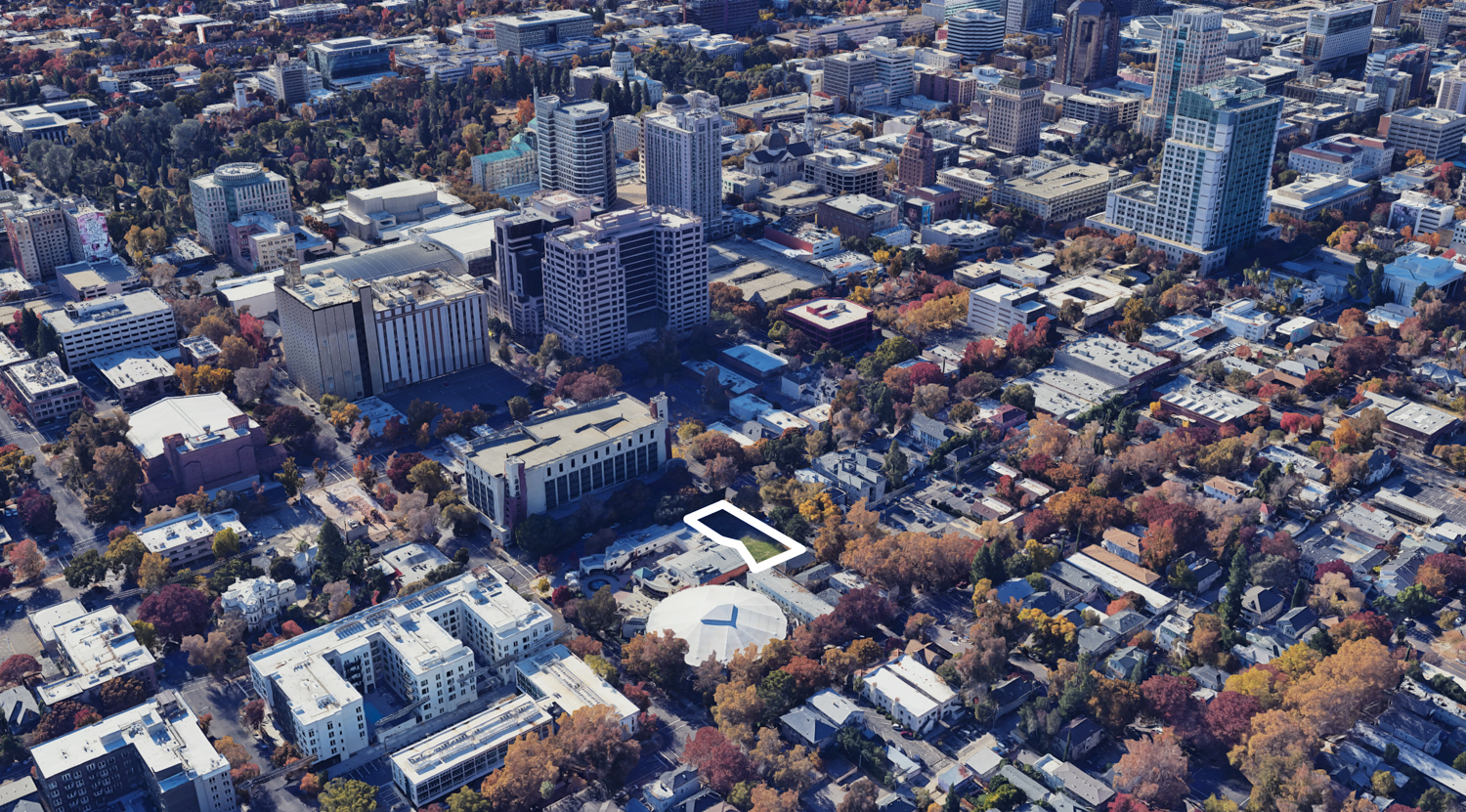 1401 H Street aerial overview, image by Google Satellite