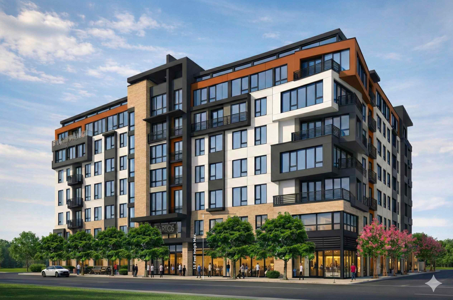 1470 West San Carlos Street, rendering by LPMD Architects with a Google Gemini watermark