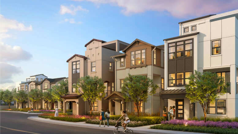 20883 Stevens Creek Boulevard single family homes, rendering by KTGY