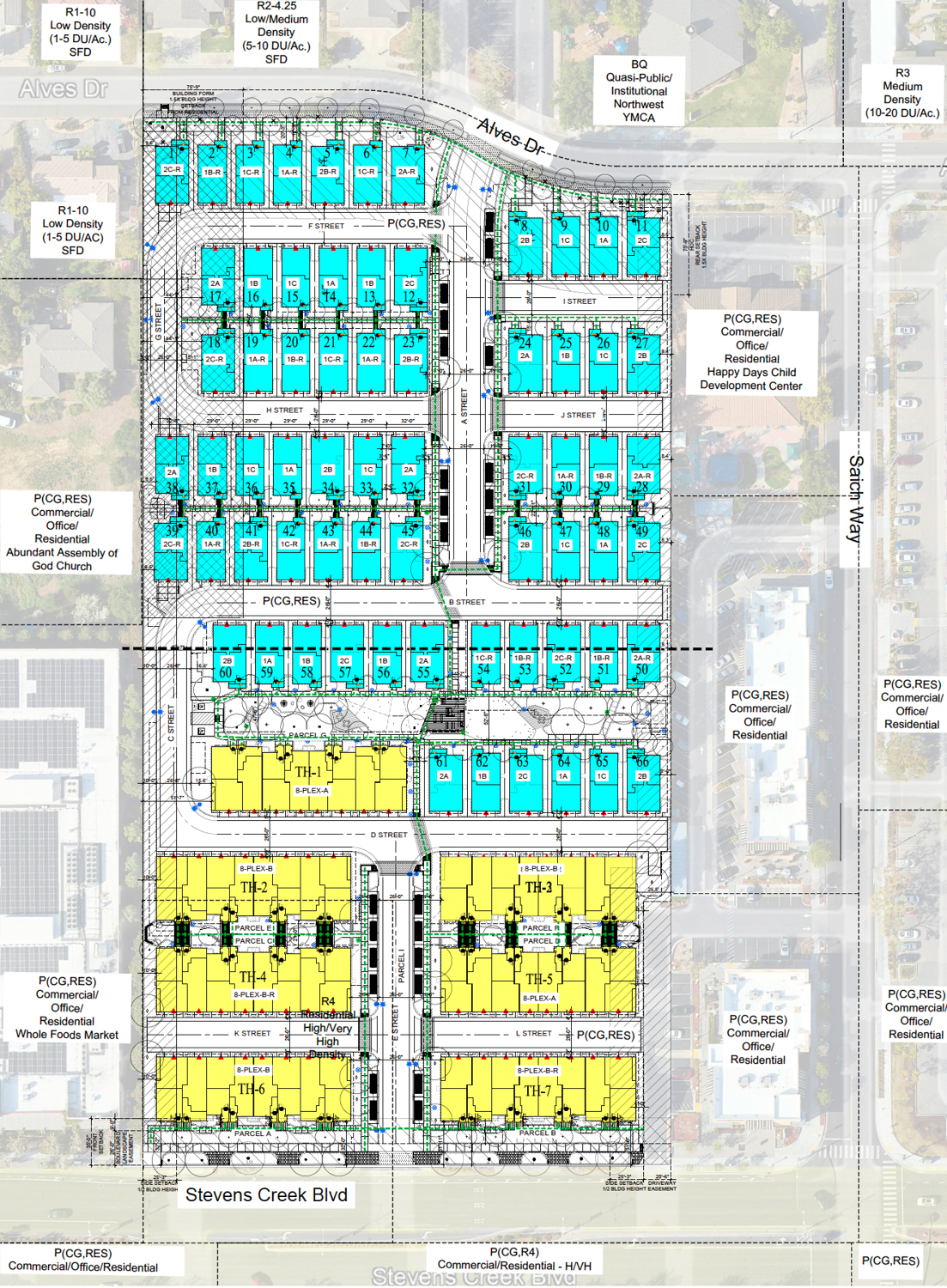 20883 Stevens Creek Boulevard site plan, illustration by KTGY