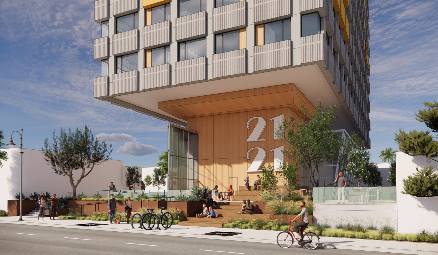 2121 South El Camino Real pedestal redesign, rendering by TCA Architects