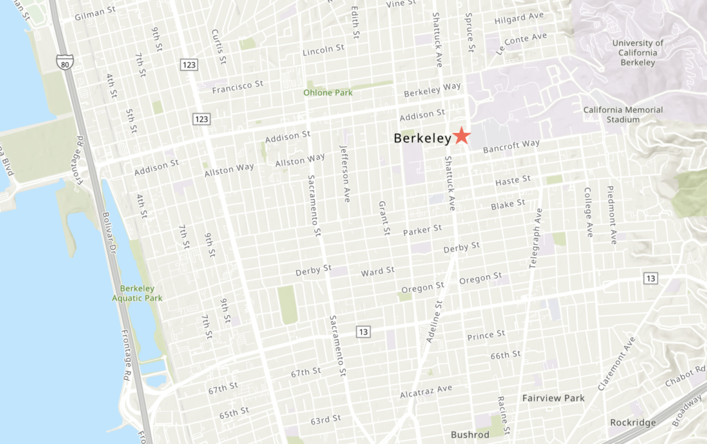 2138 Kittredge Street Site Location, image via ArcGIS Online