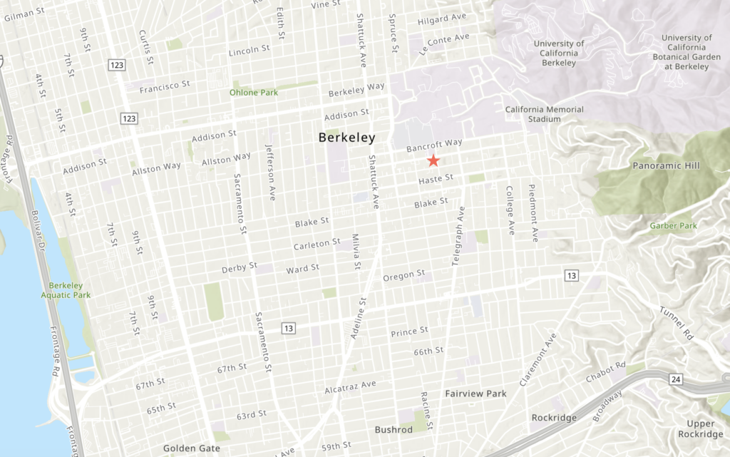 2298 Durant Avenue Site Location, image via ArcGIS Online