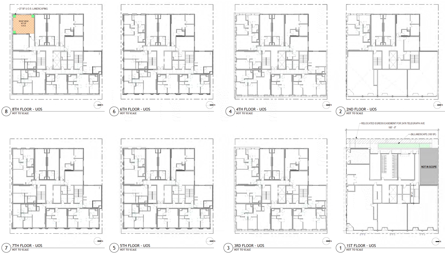 2449 Dwight Way floor plans, illustration by Studio KDA