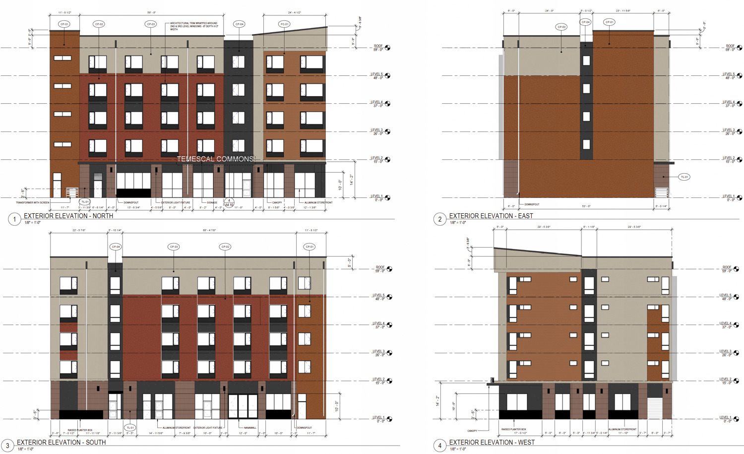 3720 Telegraph Avenue facade elevations, illustration by HKIT Architects