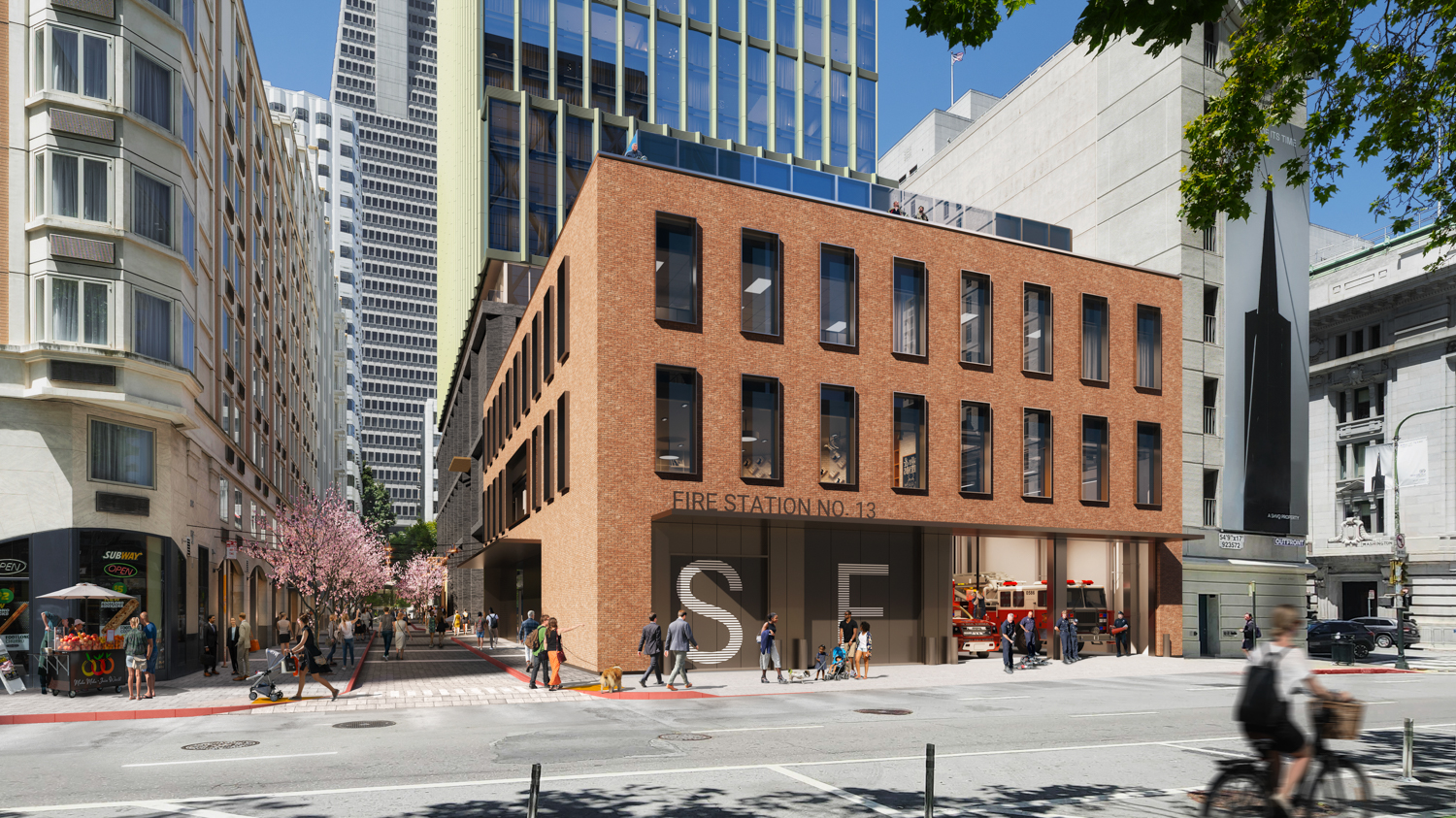 530 Sansome Street firehouse, rendering courtesy of Related California