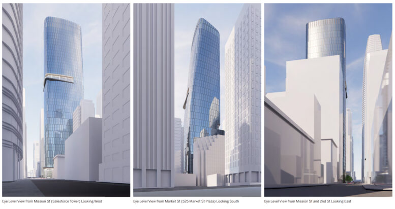 536 Mission Street office iteration, rendering by SOM