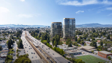 5727 College Avenue aerial view, rendering by Solomon Cordwell Buenz