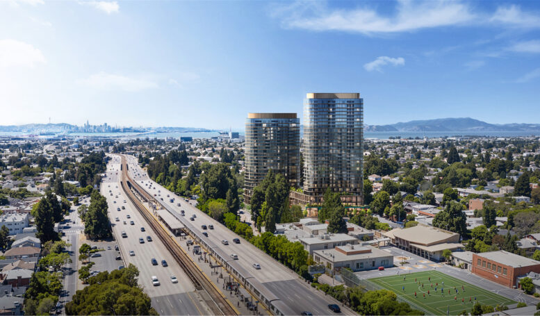 5727 College Avenue aerial view, rendering by Solomon Cordwell Buenz