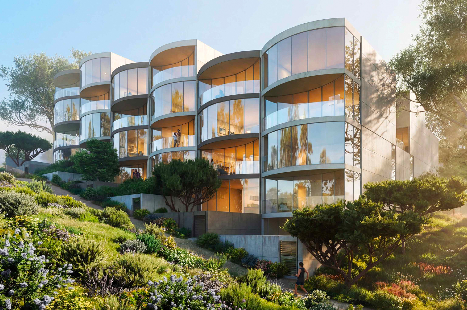 645 48th Avenue west facade, rendering by Stanley Saitowitz Natoma Architects