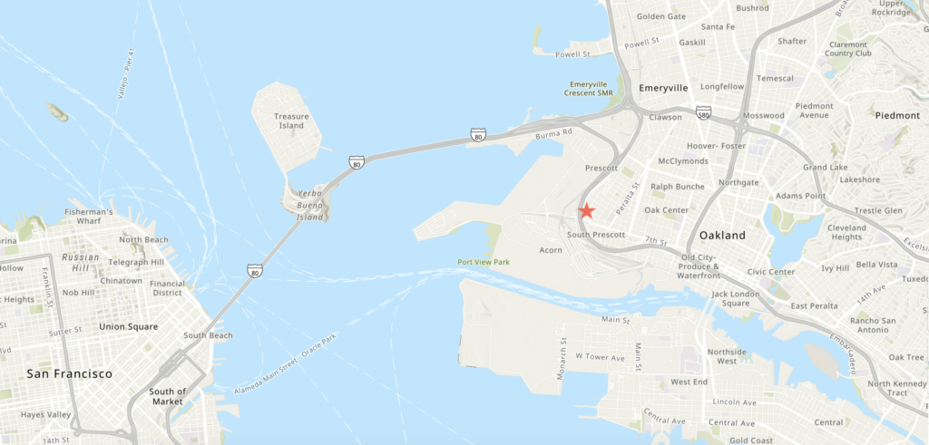 811 Pine Street Site Location, image via ArcGIS Online