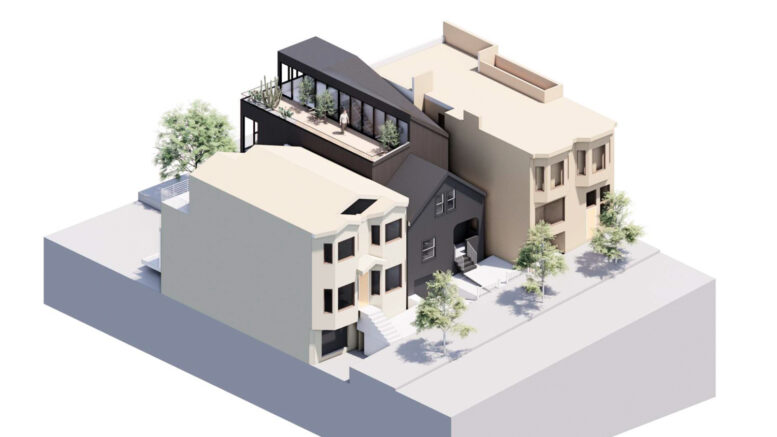 871 De Haro Street aerial overview, rendering by Offline Office