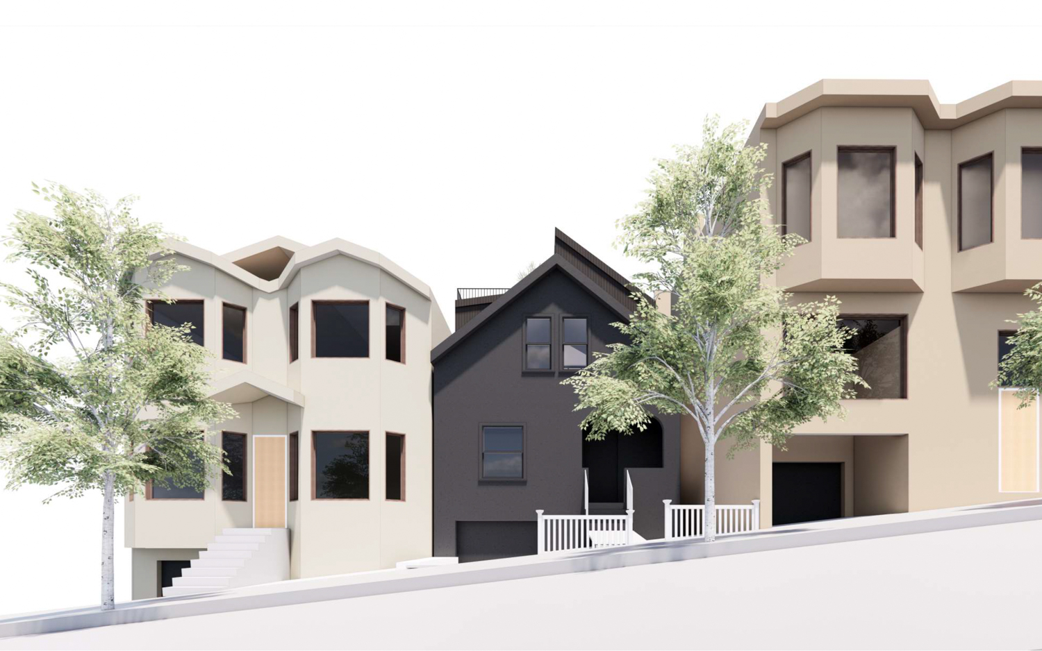 871 De Haro Street pedestrian view, rendering by Offline Office