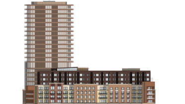 924 3rd Street facade over 3rd Street, illustration by Studio KDA