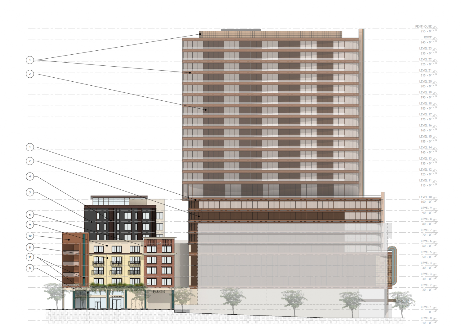 924 3rd Street west elevation, illustration by Studio KDA