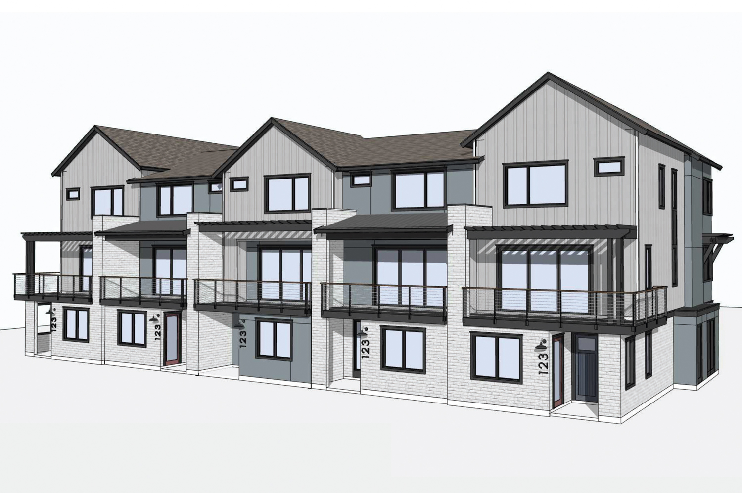 Community Presbyterian Church Charles Lane townhouse, illustration by Dahlin Group