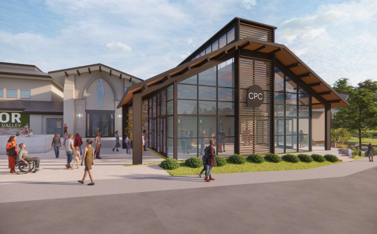 Community Presbyterian Church expanded church, rendering by Dahlin Group