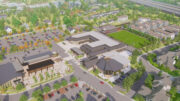 Community Presbyterian Church master plan aerial view, rendering by Dahlin Group