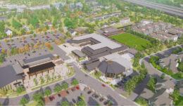 Community Presbyterian Church master plan aerial view, rendering by Dahlin Group