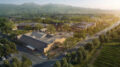 Freemark Inn at the Abbey aerial, rendering by 10 Design