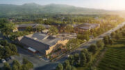 Freemark Inn at the Abbey aerial, rendering by 10 Design