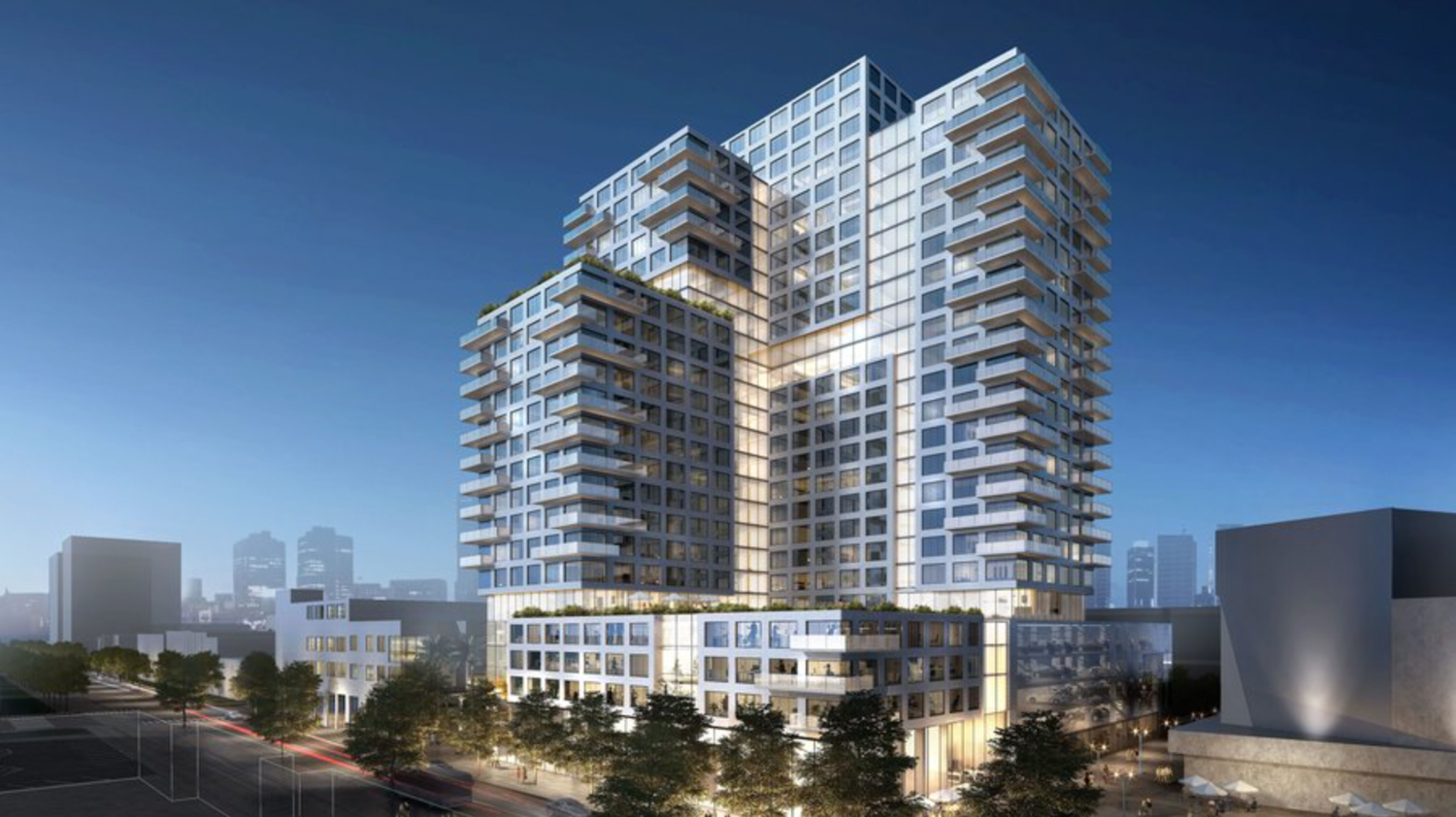 South Second Street tower illustrations, rendering by Arquitectonica