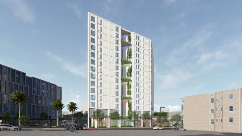 1939 Market Street corner view, rendering by YA Studio