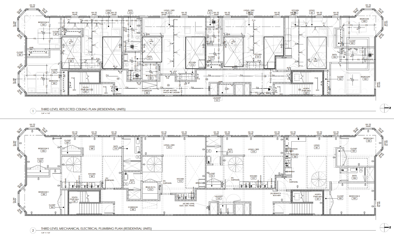 1990 Lombard Street floor plans, illustration by Sutro Architects