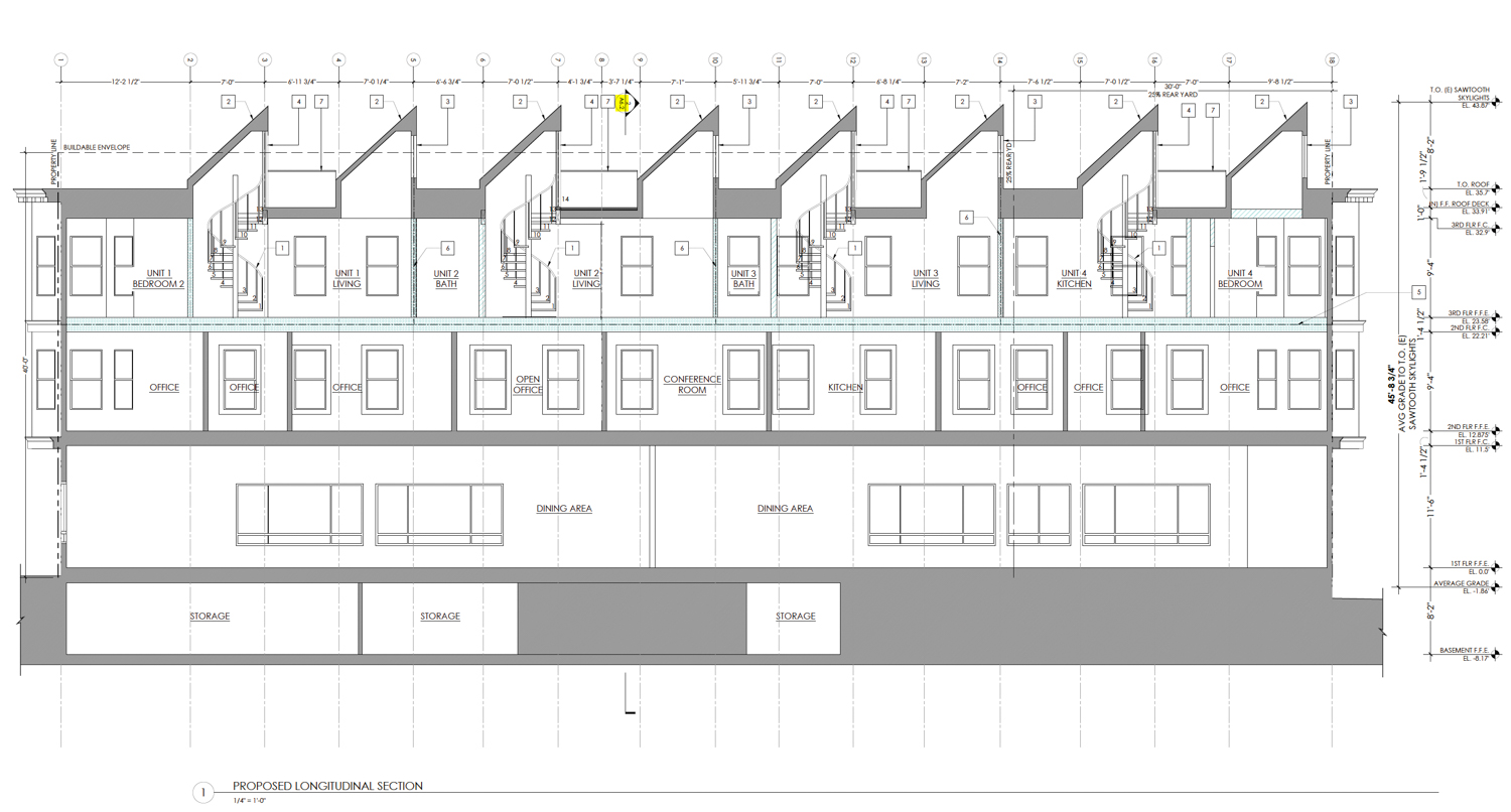 1990 Lombard Street vertical cross-section, illustration by Sutro Architects