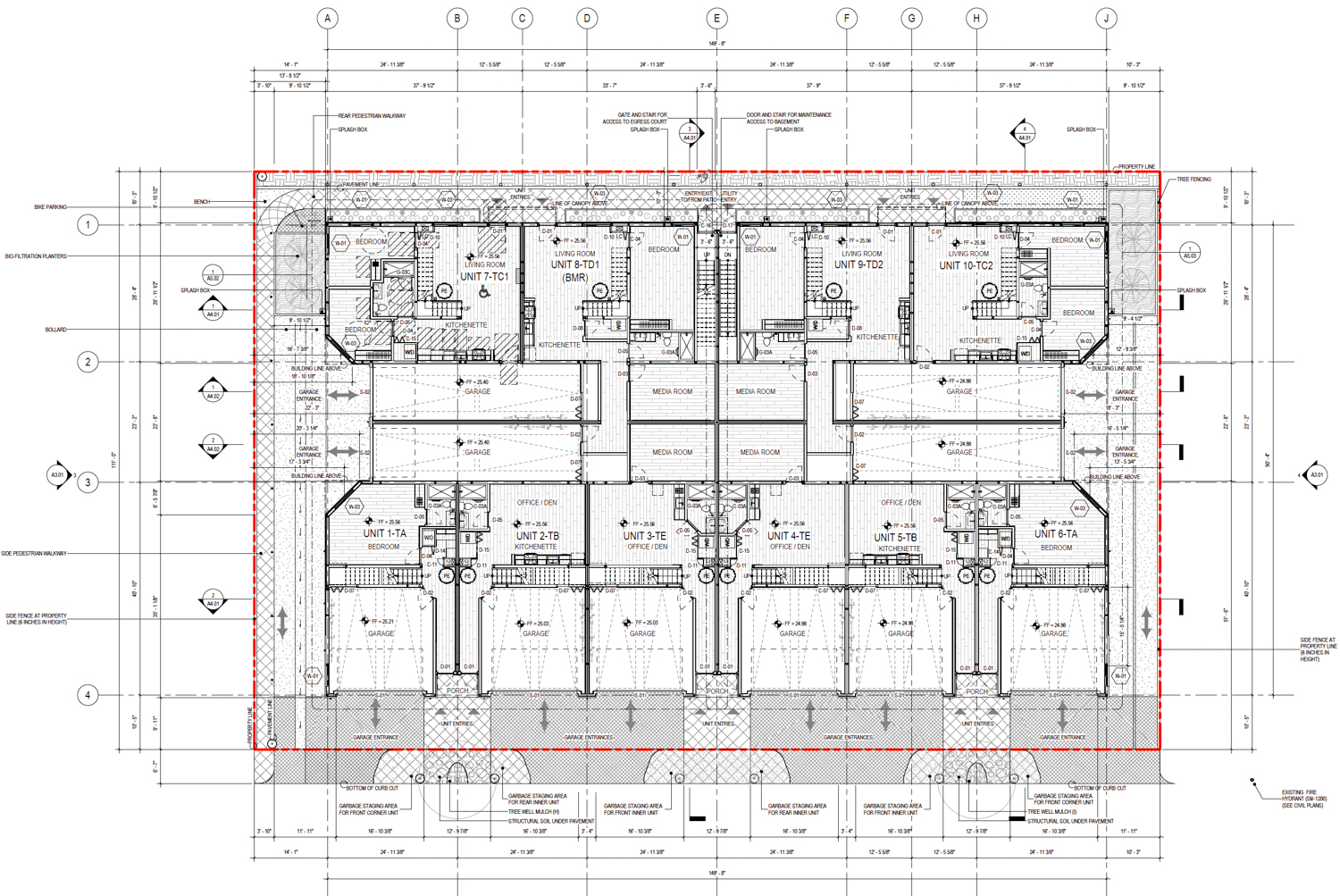 2015 Pioneer Court site plan, illustration by Y.A. Studio
