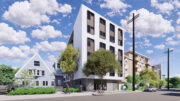 2437 Warring Street pedestrian view, rendering by Baran Studio Architecture