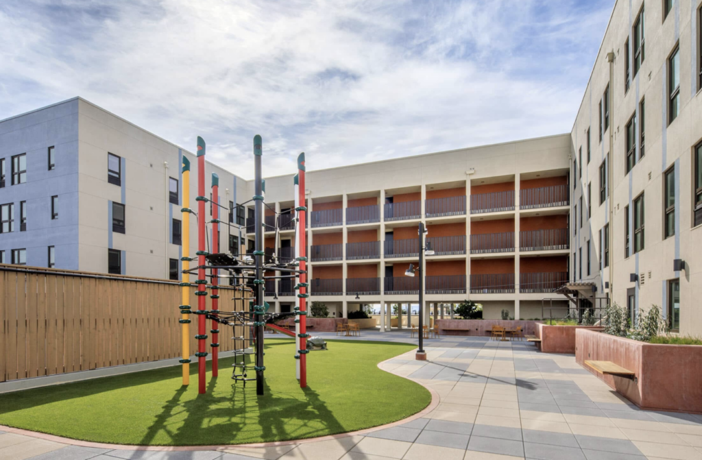 3050 International Boulevard Courtyard View, image via PYATOK