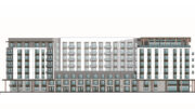 3350 West Bayshore Road establishing view, illustration by BDE Architecture