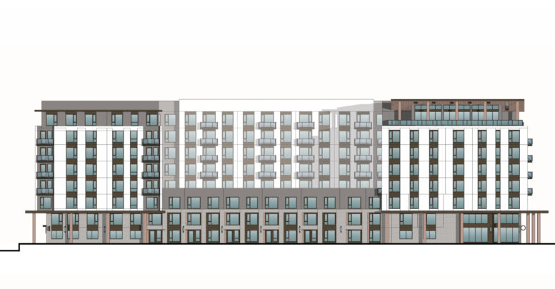 3350 West Bayshore Road establishing view, illustration by BDE Architecture