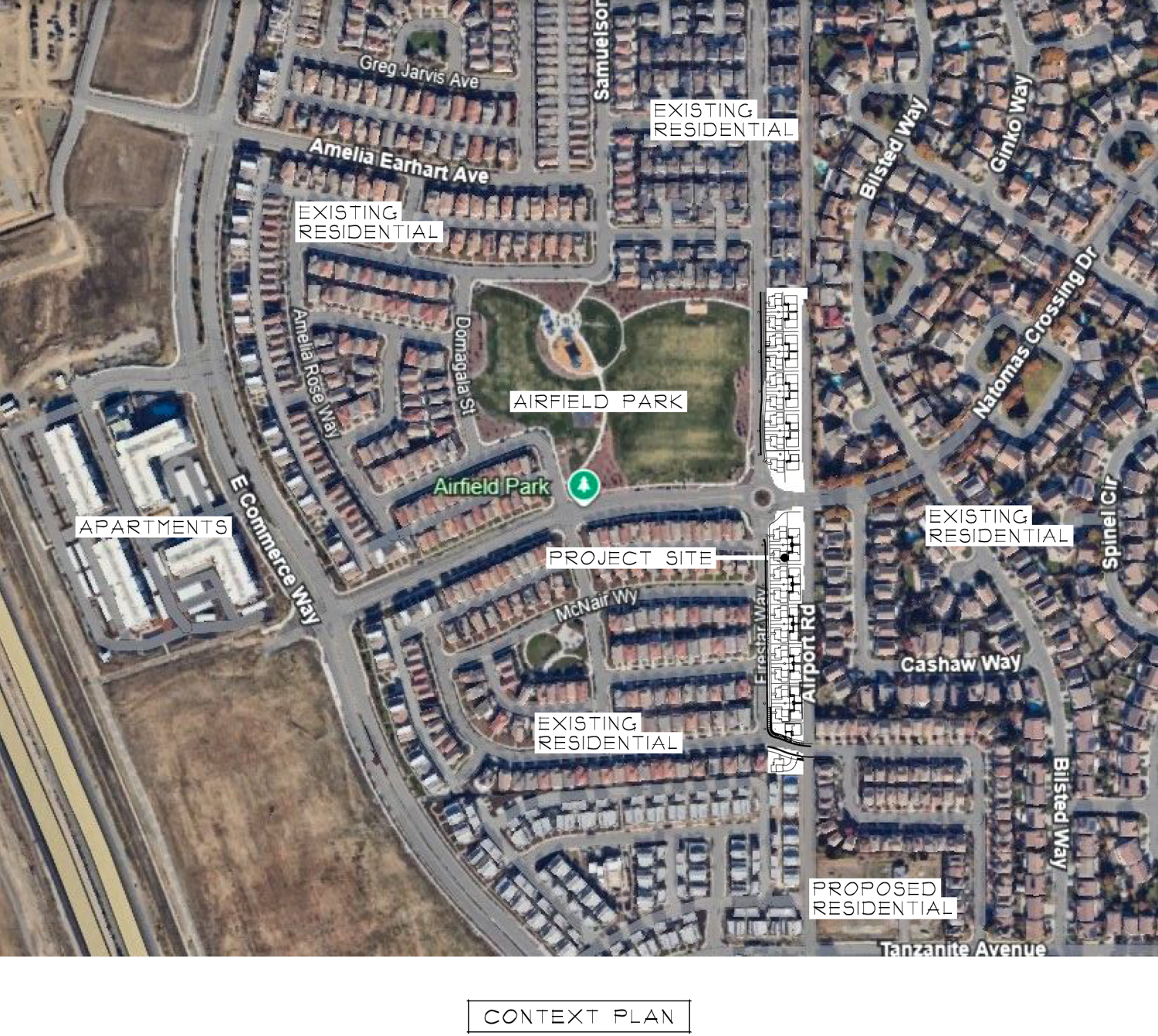 3801 Airport Road area map, illustration by Farrell-Faber & Associates